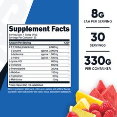Nutricost EAA Powder Fruit Punch label close-up