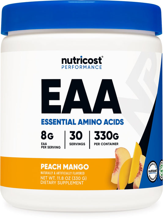 Nutricost EAA Powder Peach Mango bottle front