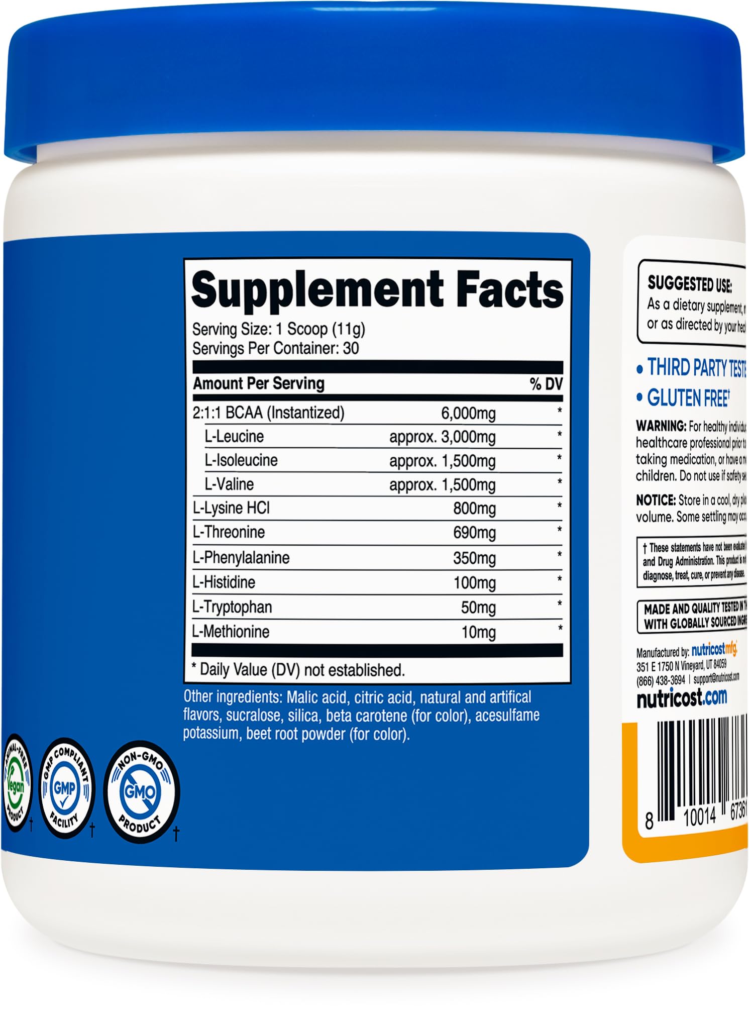 Nutricost EAA Powder Peach Mango serving suggestions image