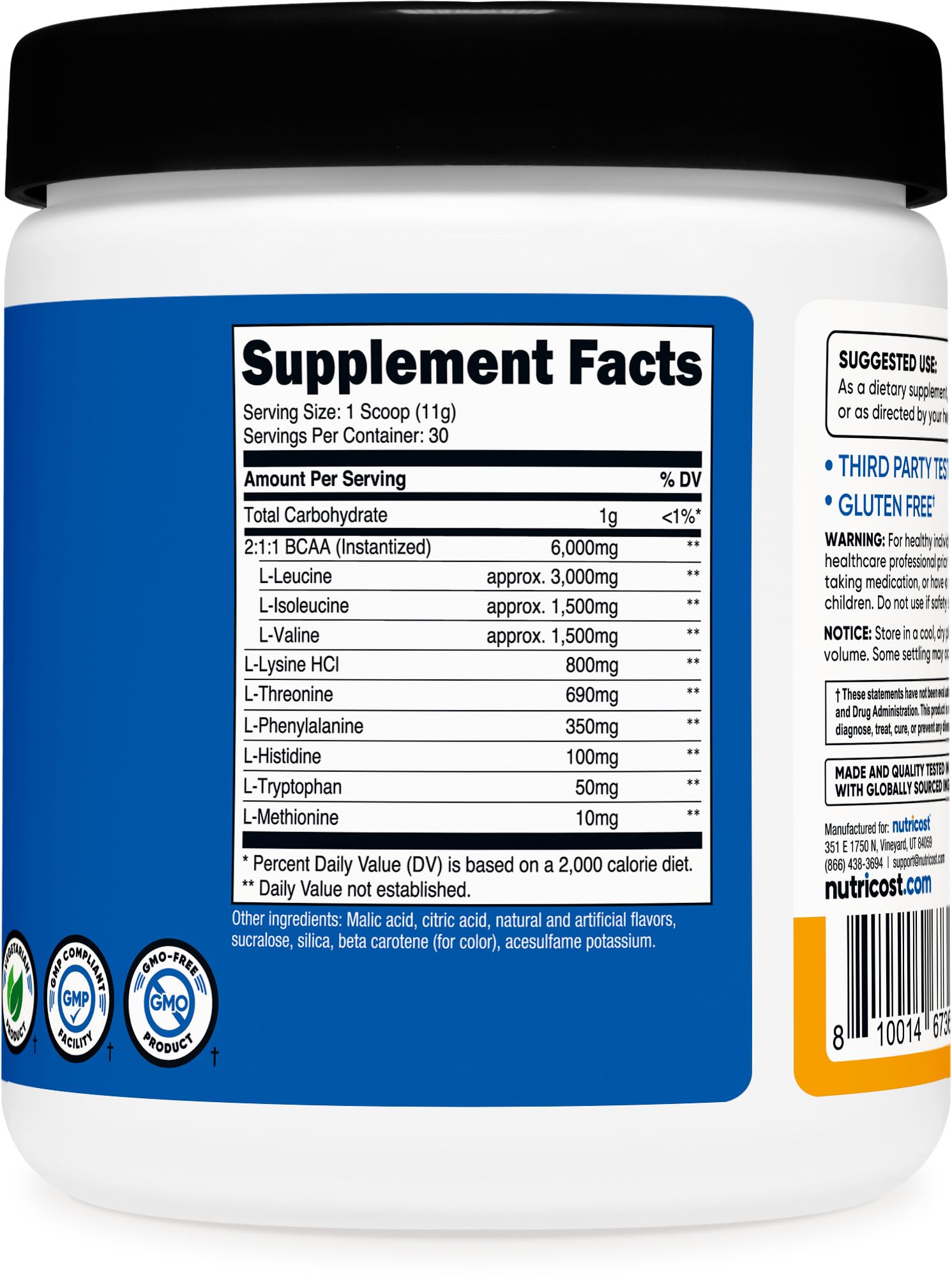 Nutricost EAA Powder POG serving scoop