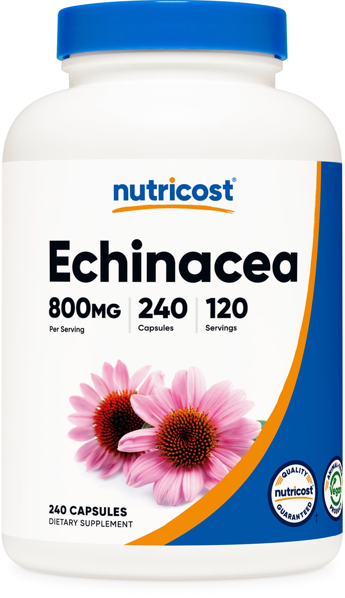 Nutricost Echinacea 800mg bottle with 240 vegetarian capsules