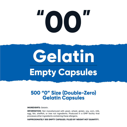 Close-up of 500 clear empty capsules for DIY blends
