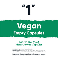 Nutricost empty capsules with Kosher, Halal, Non-GMO, Soy Free, Gluten Free labels