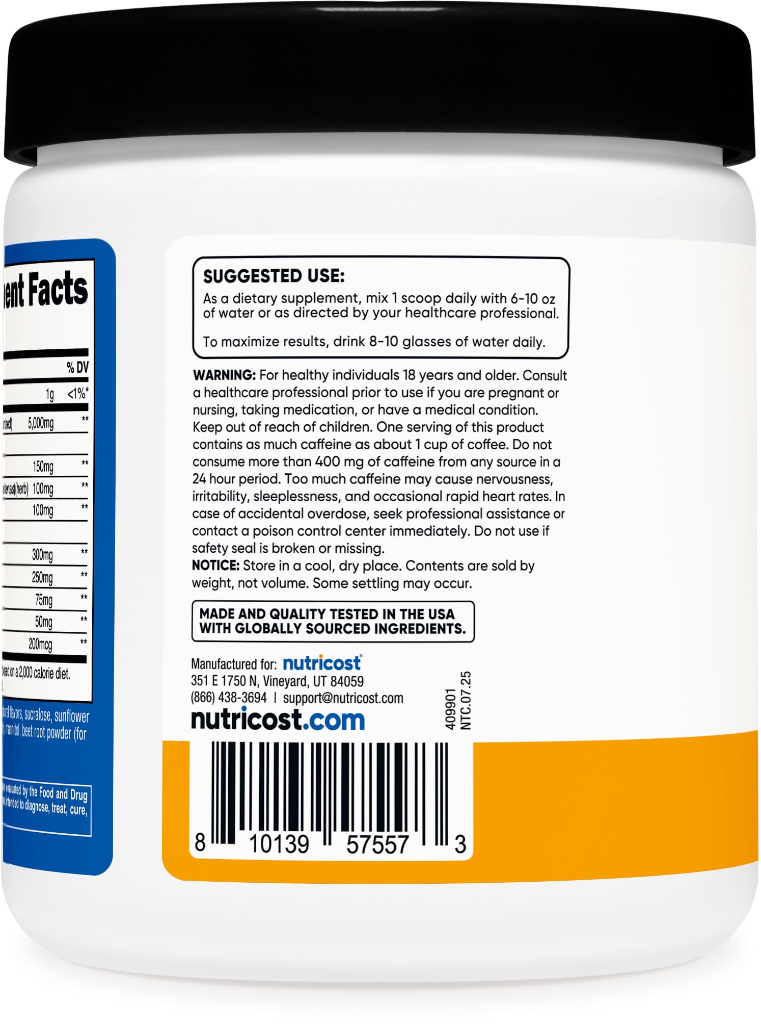 Energy complex 350mg per serving