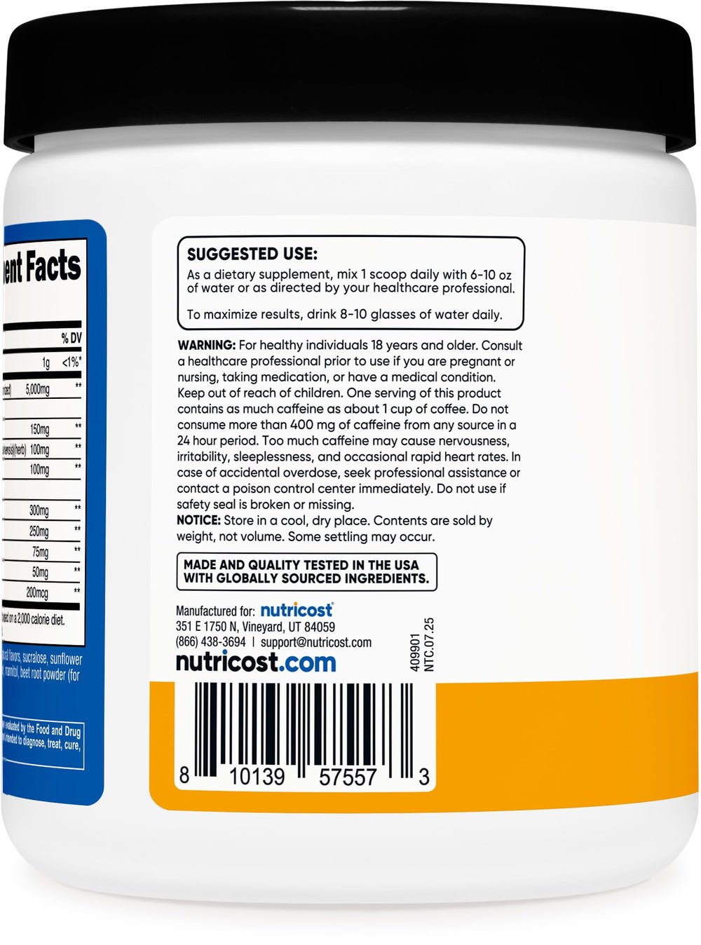 Energy complex 350mg per serving