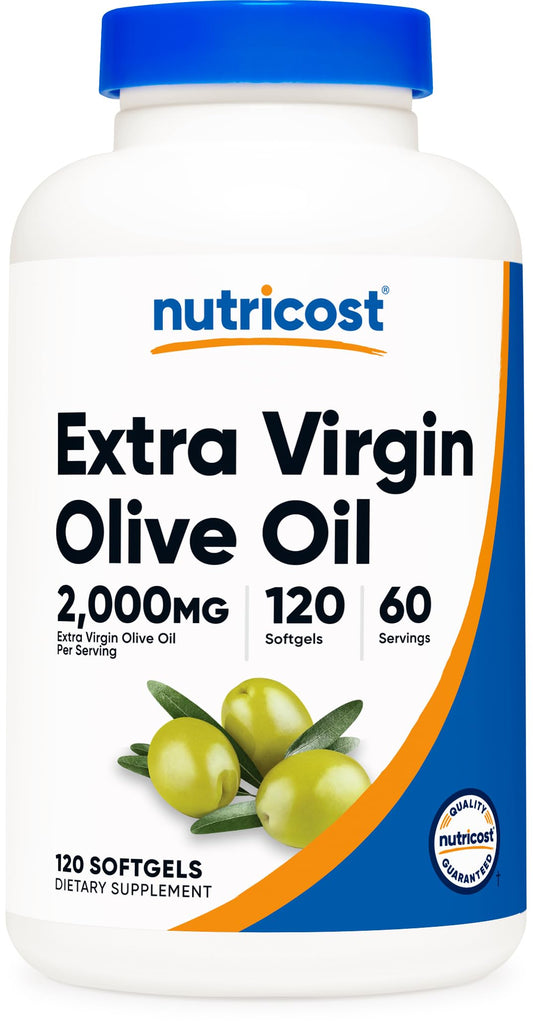 Nutricost EVOO 2,000mg softgels bottle front