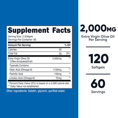Nutricost EVOO ingredients panel