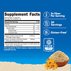 Close-up of Nutricost Fiber Capsules bottle