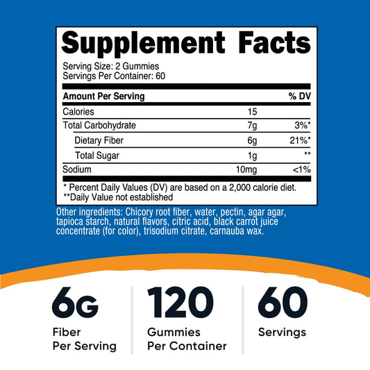 Berry flavored Nutricost fiber gummies