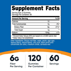 Berry flavored Nutricost fiber gummies