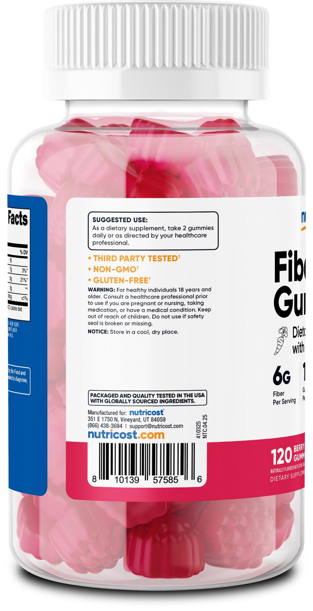 Vegan fiber gummies made with chicory root