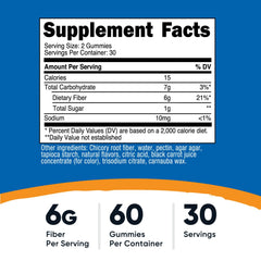 Infographic showing 6g dietary fiber per serving