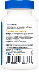 Serving size information showing 100 mg per capsule