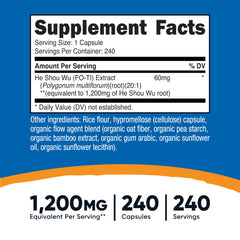 Fo-Ti root extract 60 mg 20:1 per serving