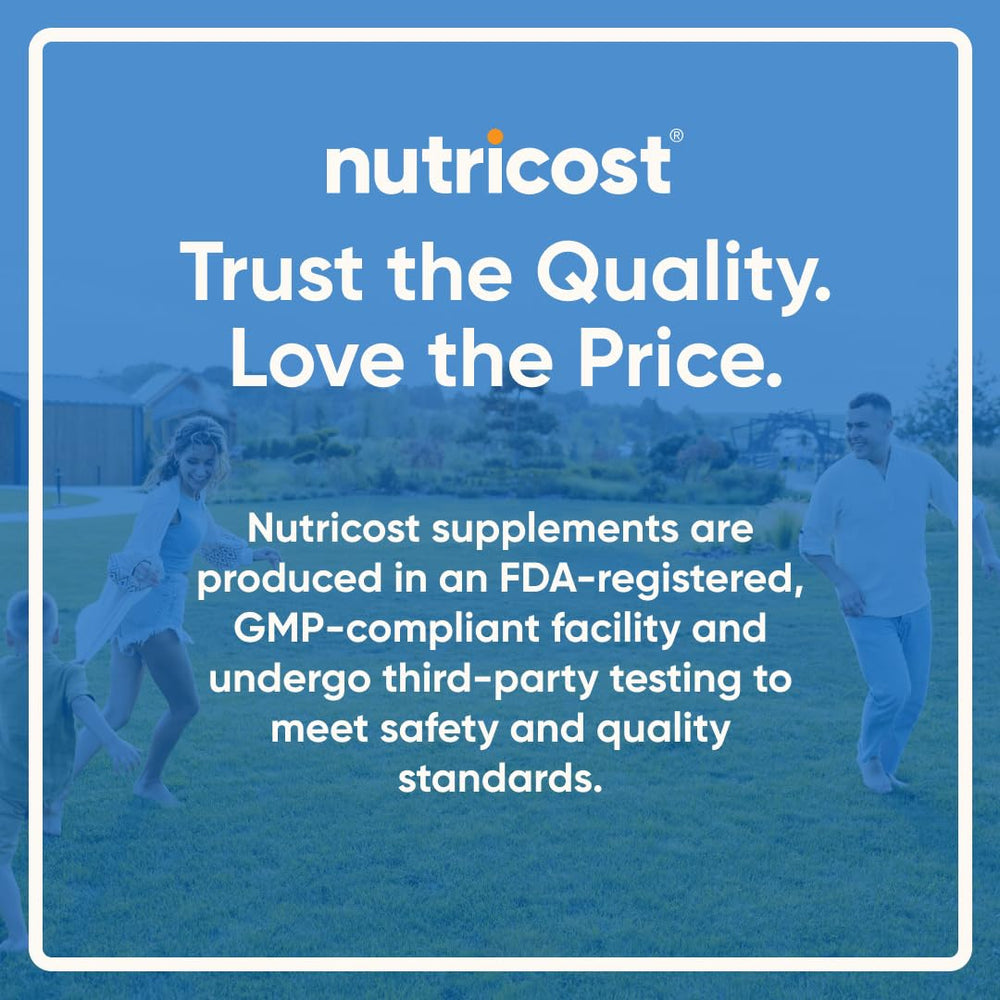 Bottle and packaging display for Nutricost Folic Acid 1000 mcg