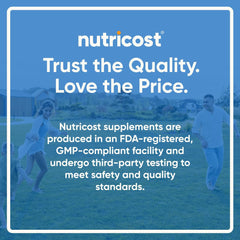 Bottle and packaging display for Nutricost Folic Acid 1000 mcg