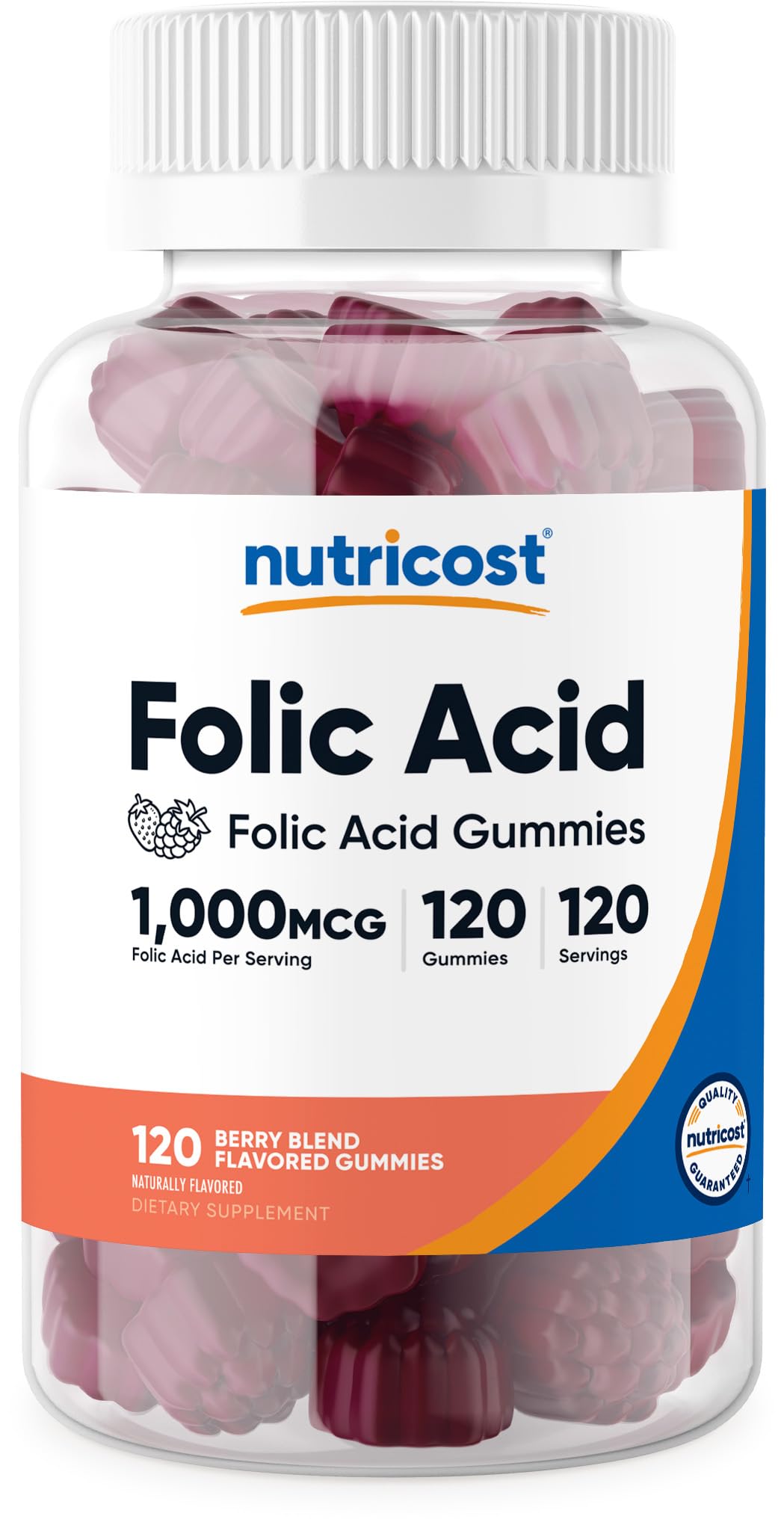 Nutricost Folic Acid Gummies bottle front