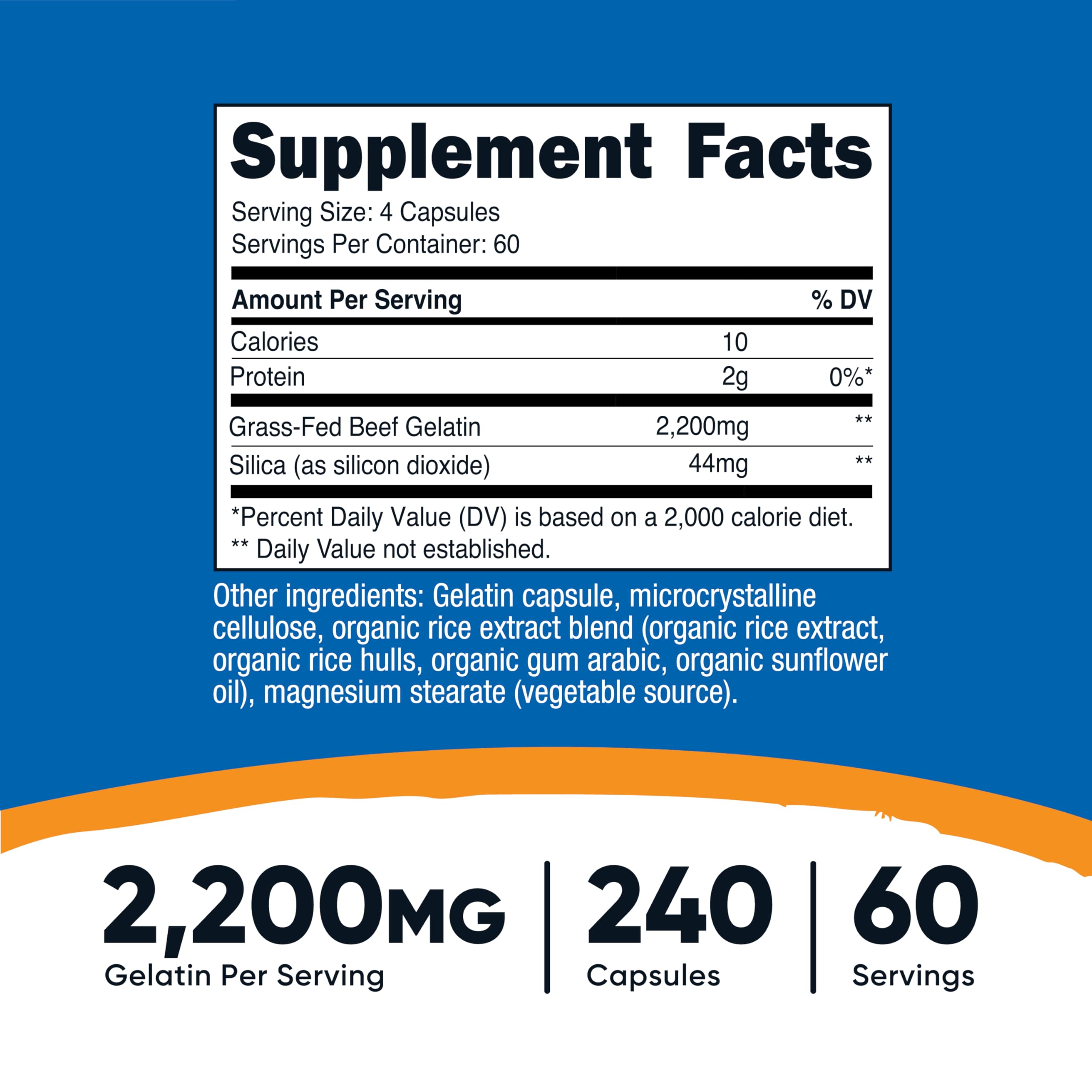 Close-up of grass-fed beef gelatin capsules