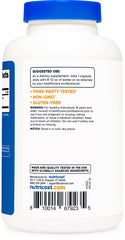 Non-GMO and gluten-free certification icons on Nutricost package