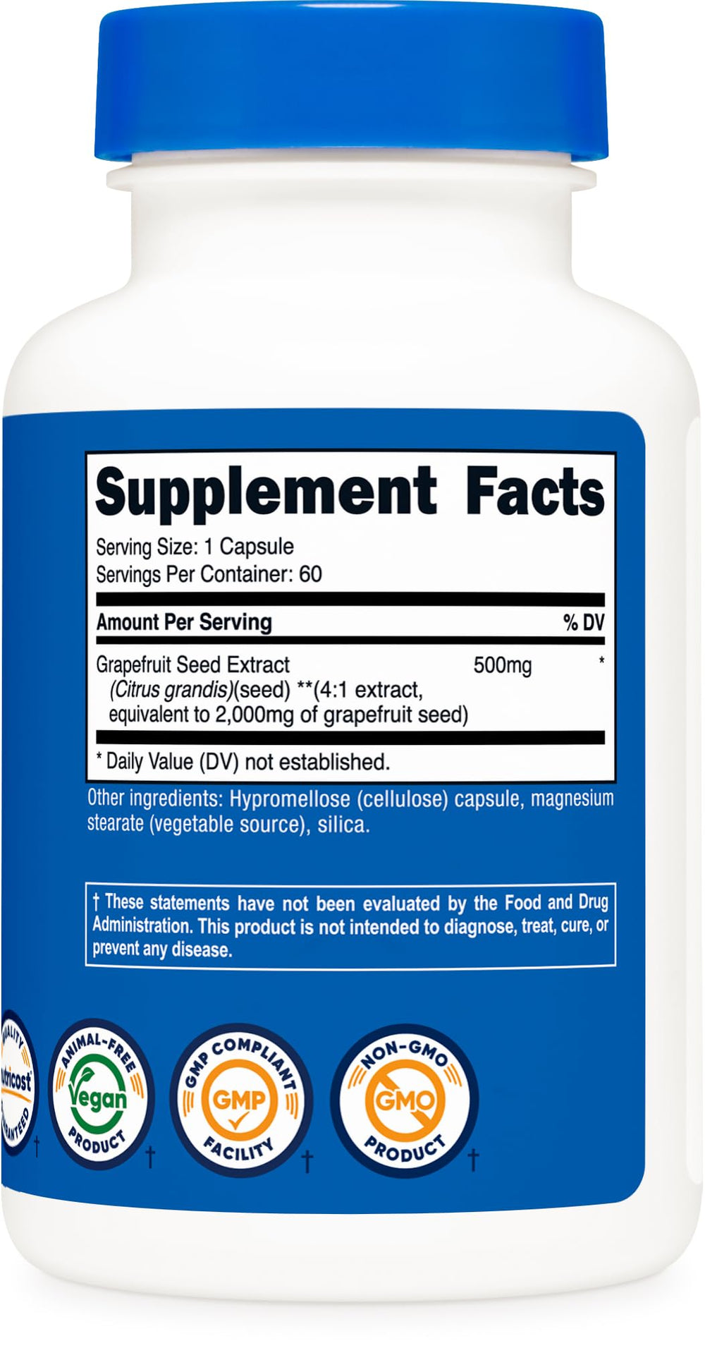 Nutricost Grapefruit Seed Extract packaging and bottle