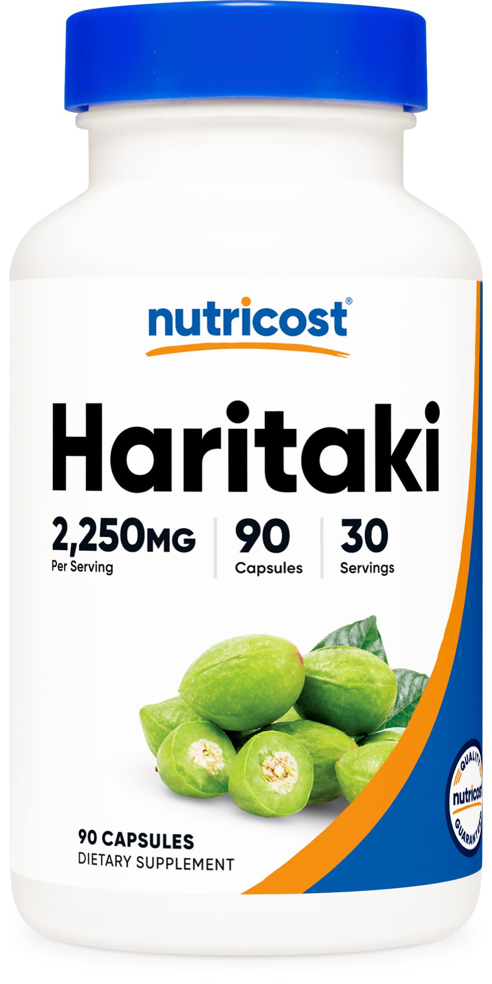 Nutricost Haritaki 2250mg bottle on white background