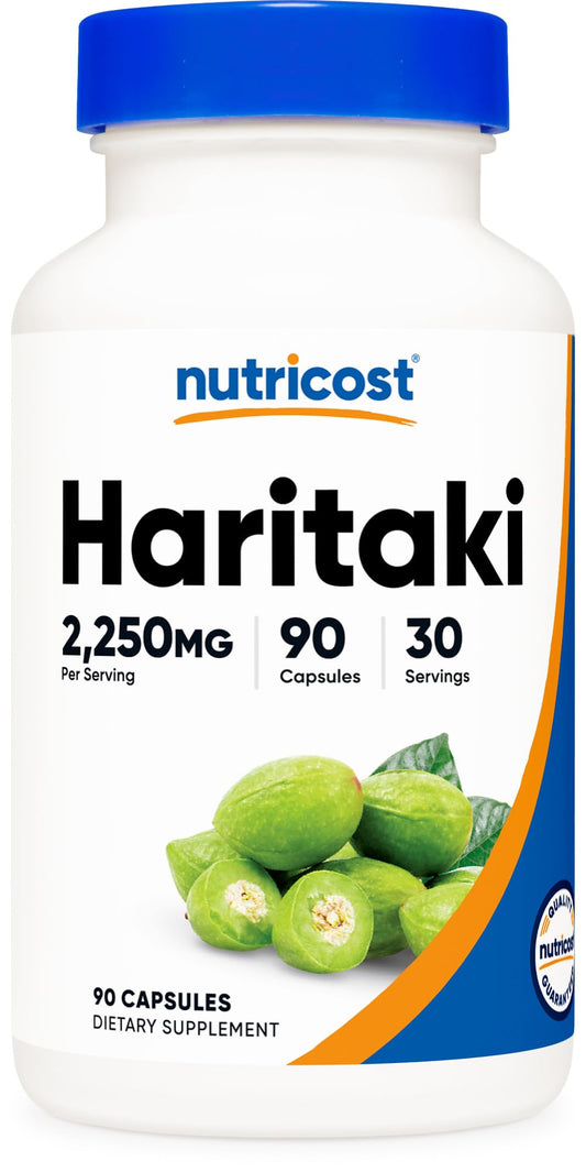 Nutricost Haritaki 2250mg bottle on white background
