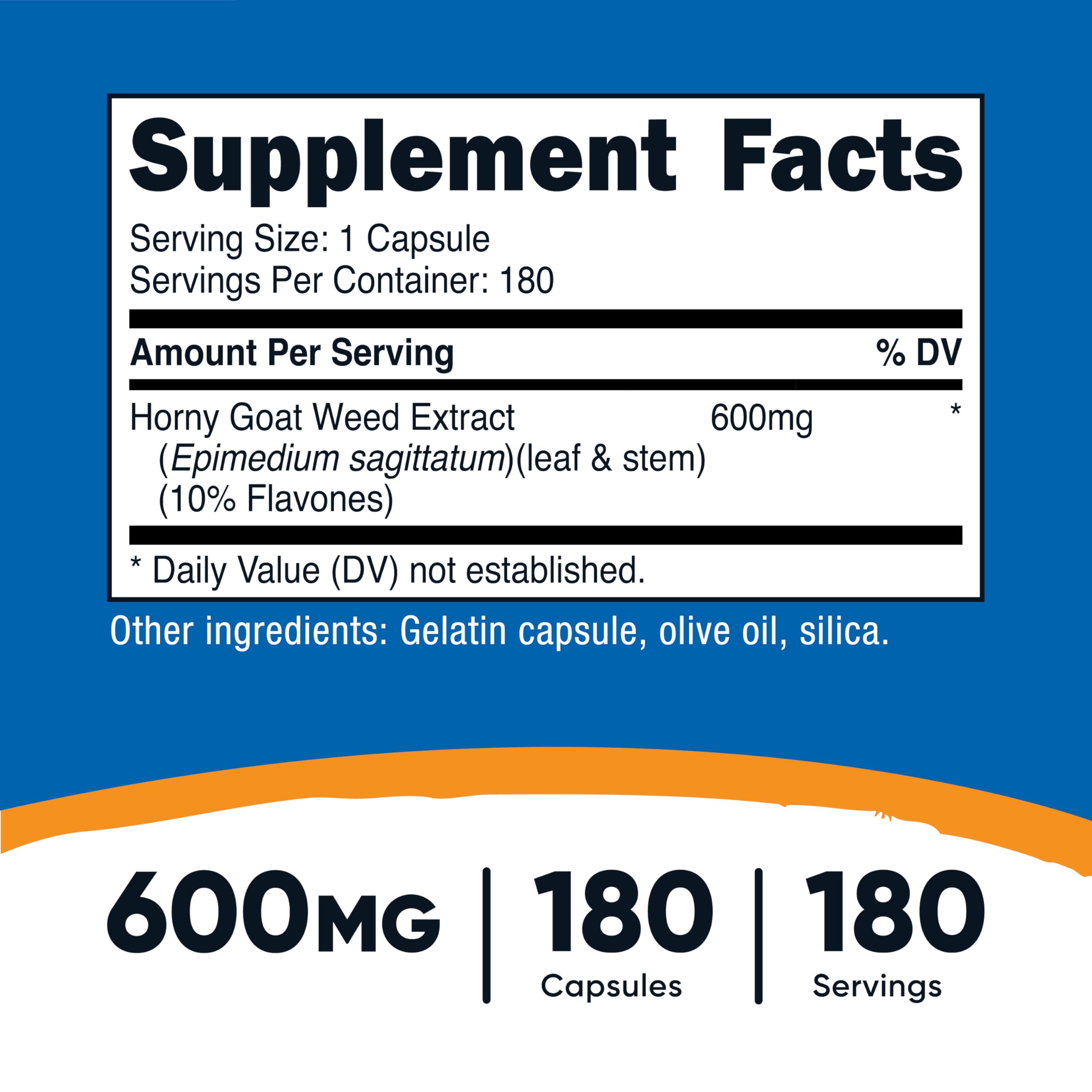 Nutricost Horny Goat Weed Epimedium bottle and capsules