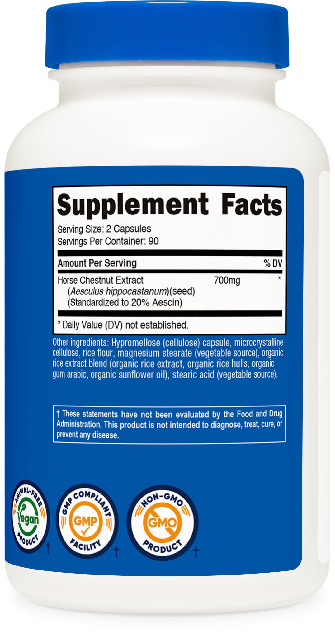 NSF Certified GMP facility manufacturing Nutricost Horse Chestnut Extract