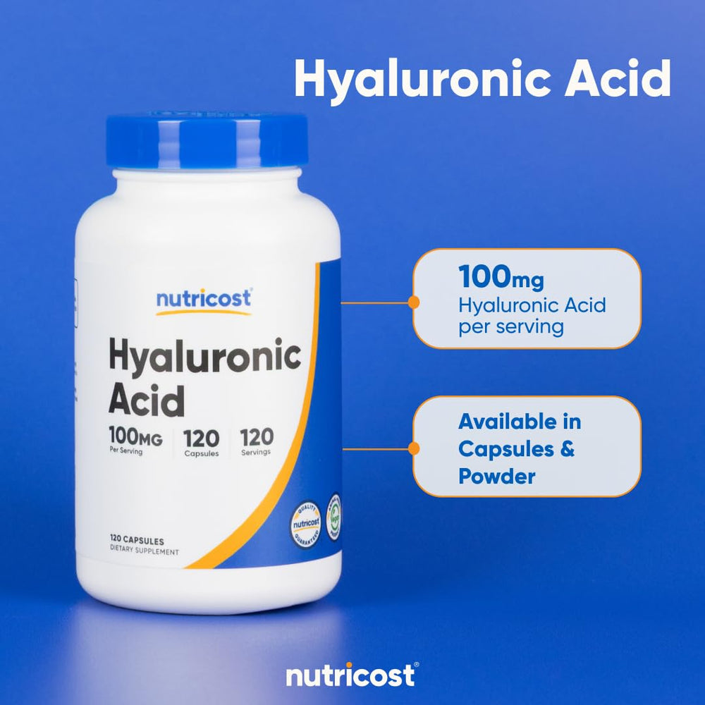 Third-party testing seal on Nutricost Hyaluronic Acid bottle
