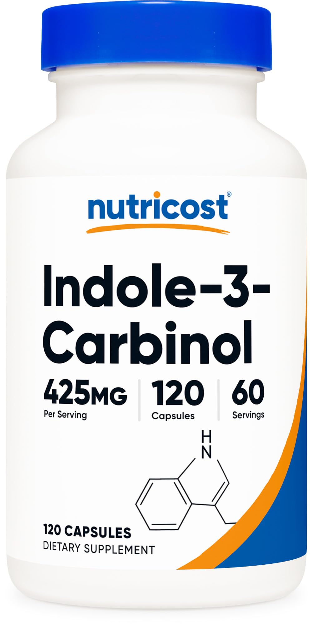 Nutricost Indole-3-Carbinol 425mg bottle label