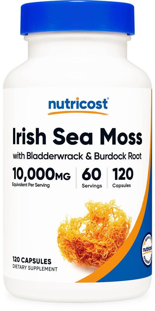 Nutricost Irish Sea Moss Extract bottle with 120 capsules