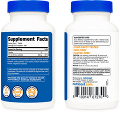 Serving size information: 1 tablet equals full serving