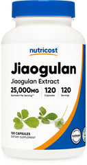 Bottle of Nutricost Jiaogulan Extract 120 vegan capsules