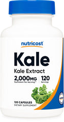 Nutricost Kale Extract bottle front showing 2000 mg equivalent per serving