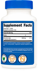 GMP compliant facility symbol on Nutricost kelp tablets packaging