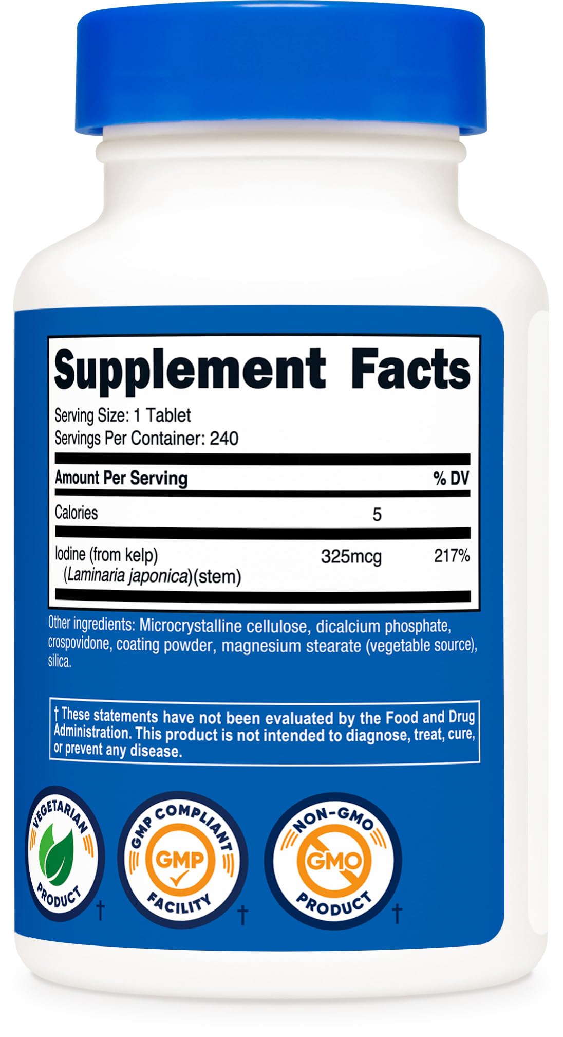 GMP compliant facility seal on Nutricost bottle