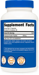 GMP-compliant facility and third-party testing seal on Nutricost packaging