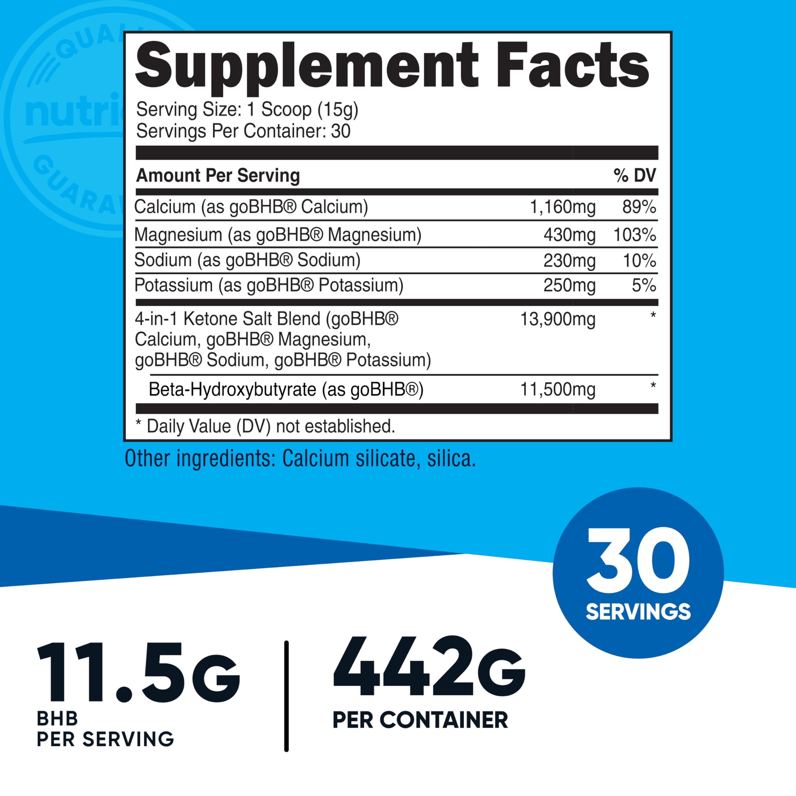 Nutricost Keto BHB 4-in-1 scoop ready to mix with water