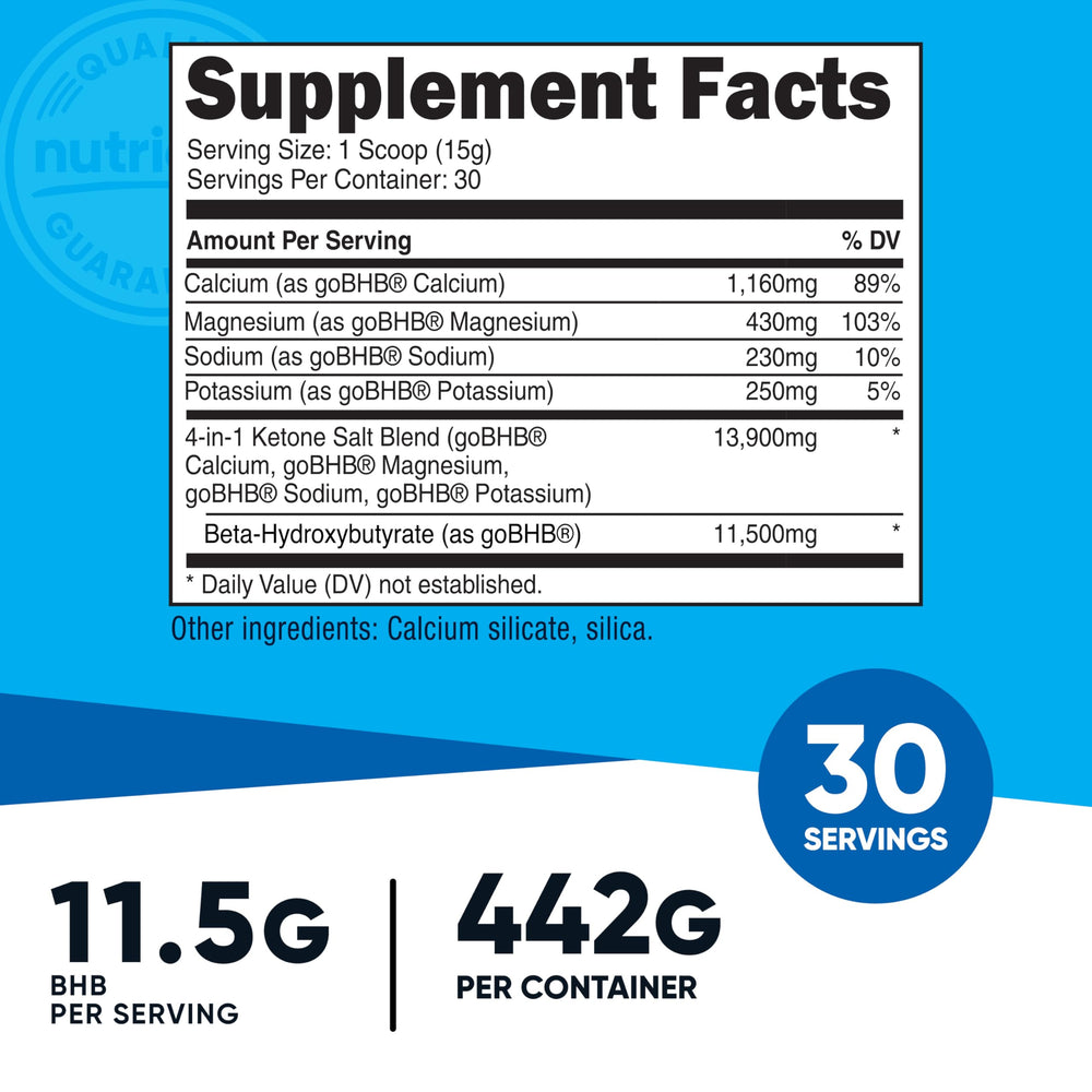 Nutricost Keto BHB 4-in-1 scoop ready to mix with water