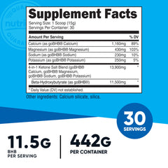 Nutricost Keto BHB 4-in-1 scoop ready to mix with water