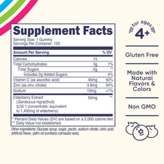 Front view of Nutricost Kids Elderberry Gummies bottle showing 120 gummies