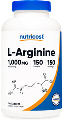 Nutricost L-Arginine 1000mg bottle front