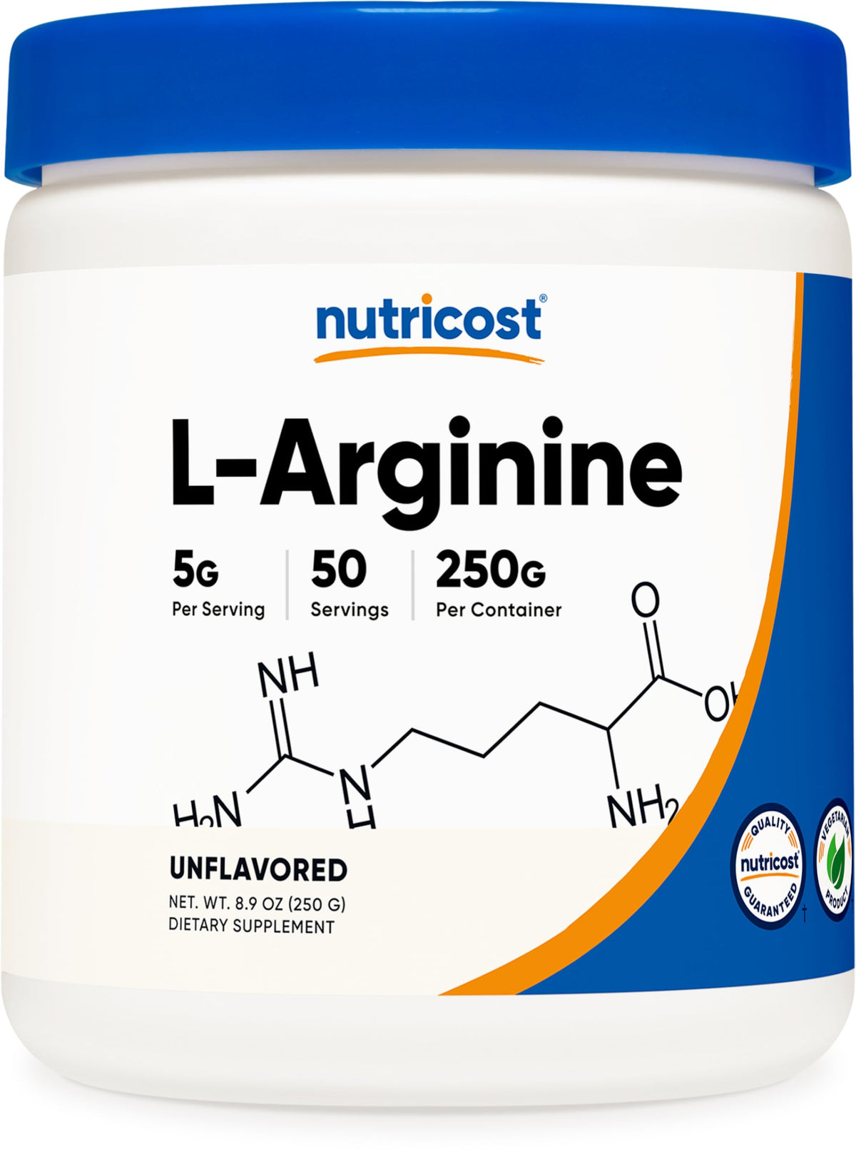 Nutricost L-Arginine 250g bottle front