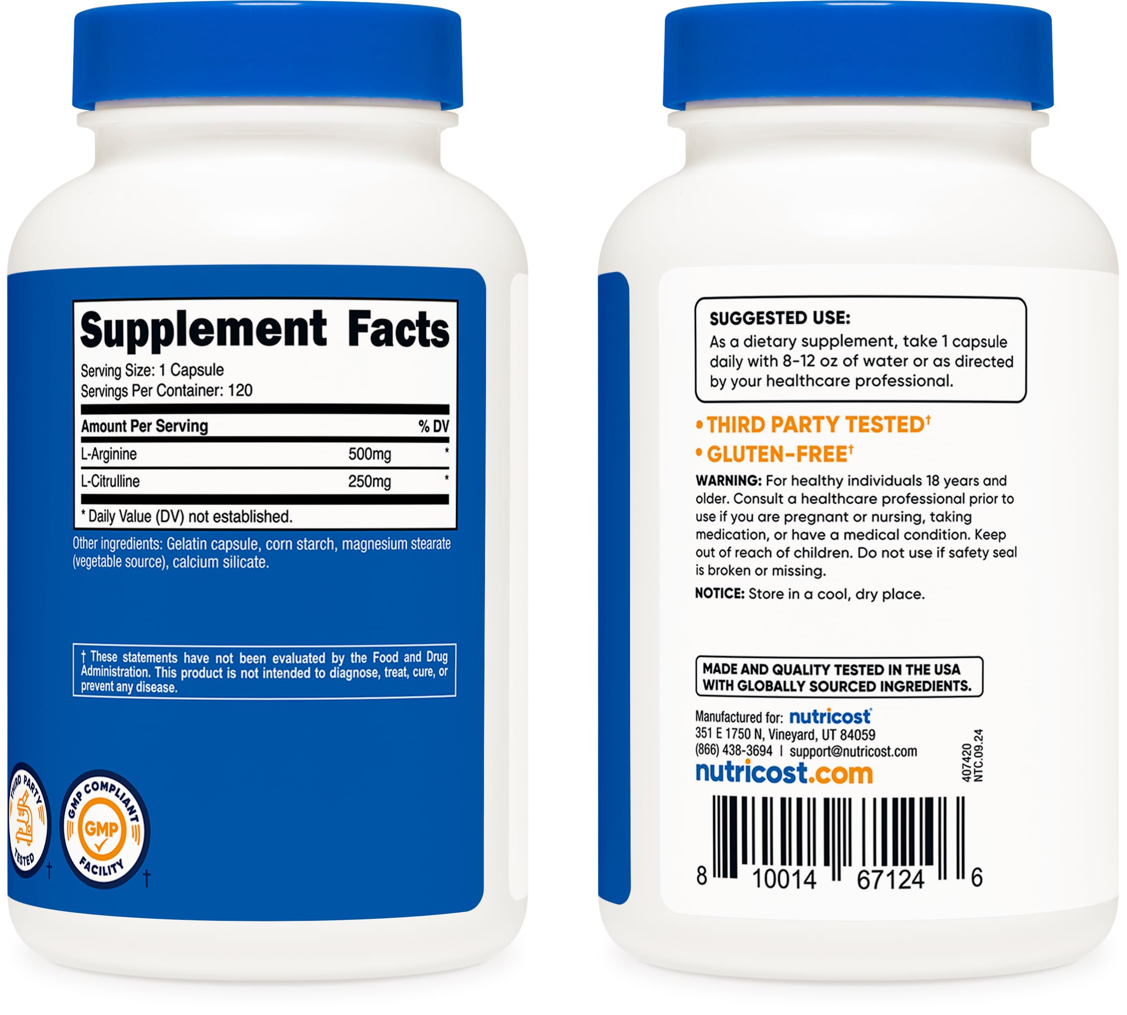 GMP compliant and FDA registered facility insignia