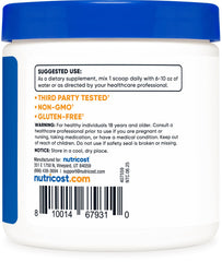 Nutricost L-Carnitine Tartrate Powder bottle with a glass of powder