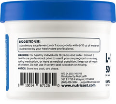 Included scoop showing 500mg serving of L-Carnosine powder