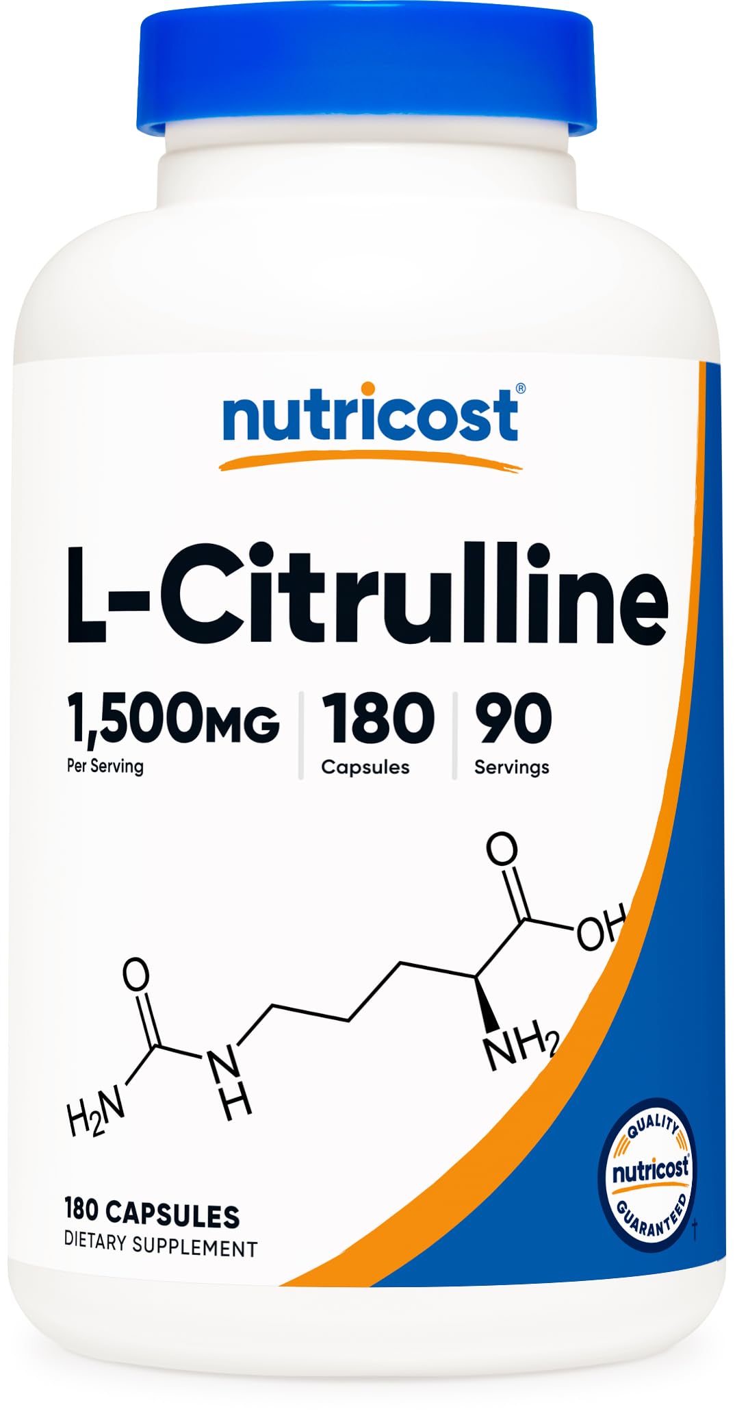 Nutricost L-Citrulline 1500mg bottle front view