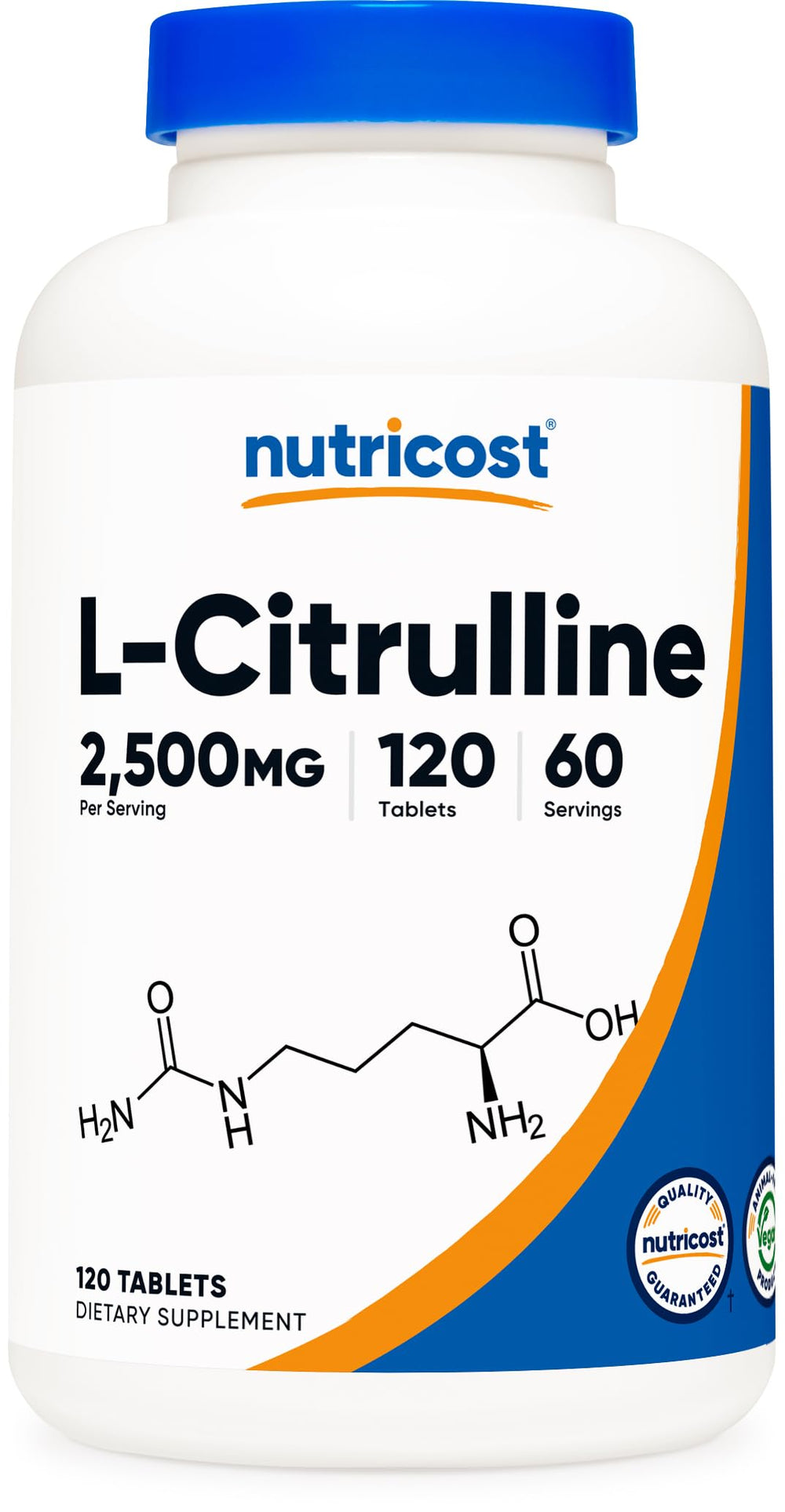 Bottle of Nutricost L-Citrulline 2500mg with 60 servings