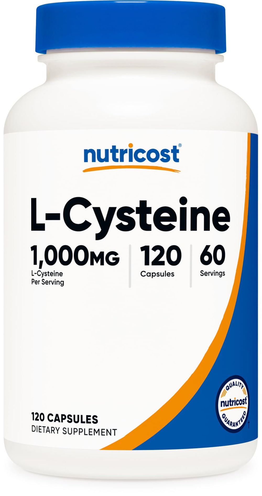 Nutricost L-Cysteine 1000mg bottle and capsules