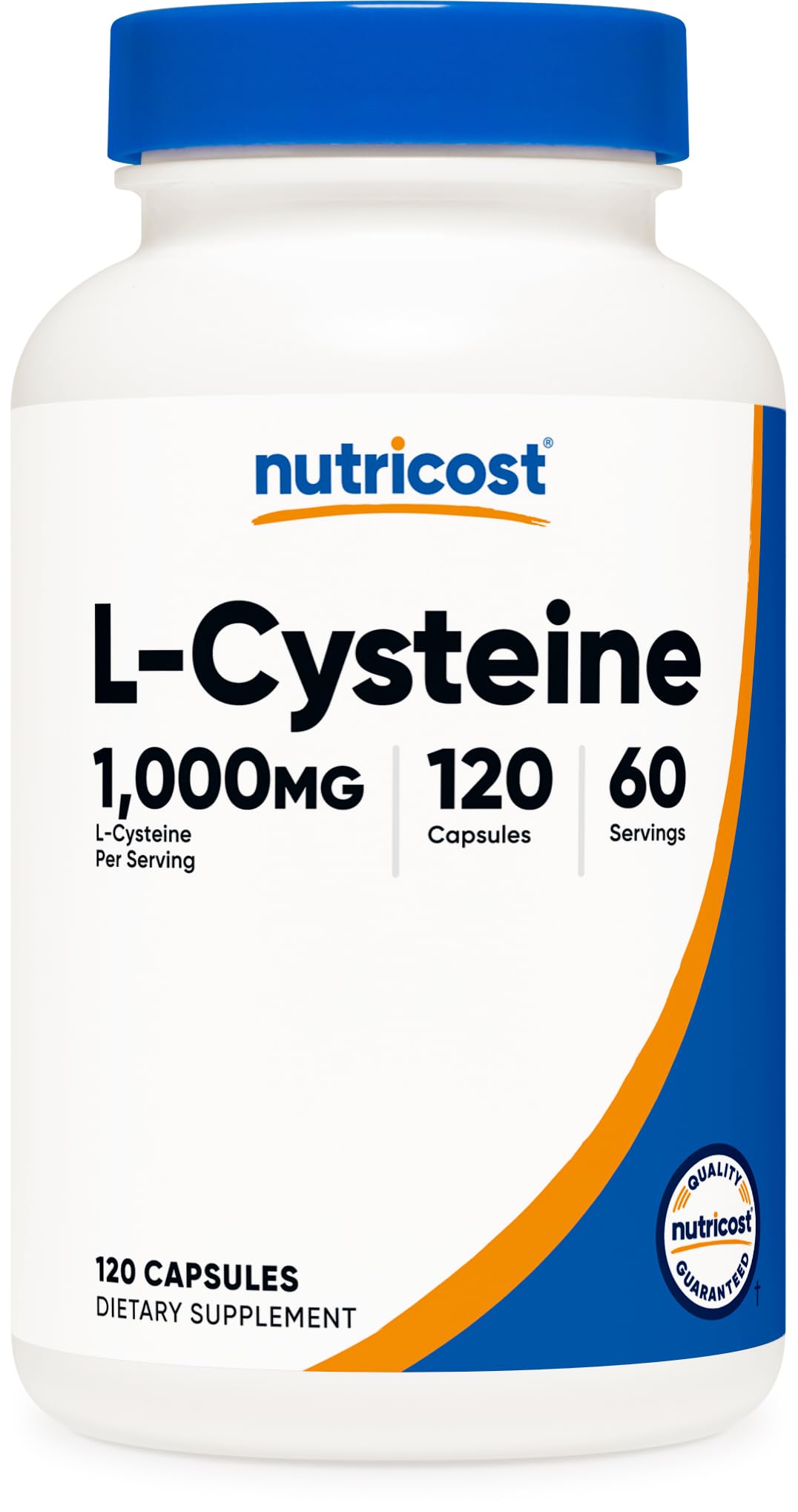 Nutricost L-Cysteine 1000mg bottle and capsules
